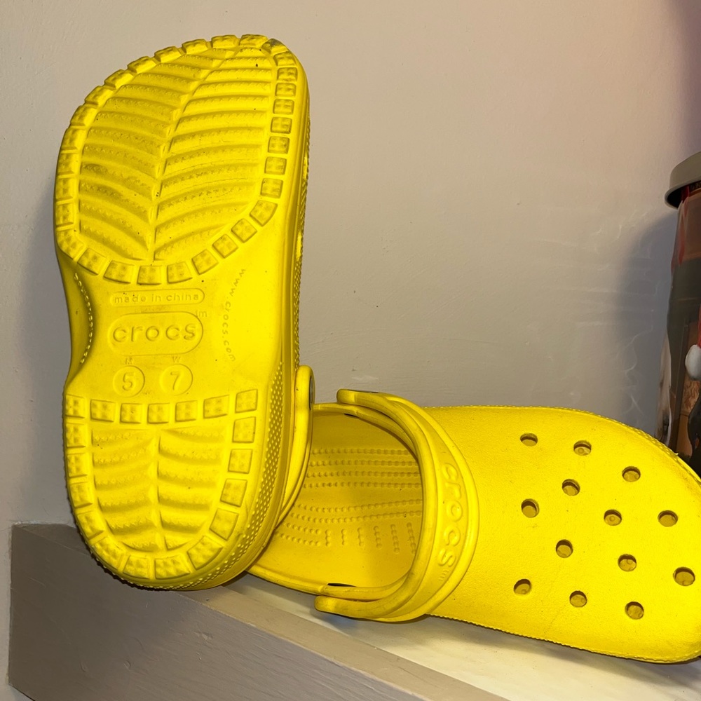 Yellow crocs